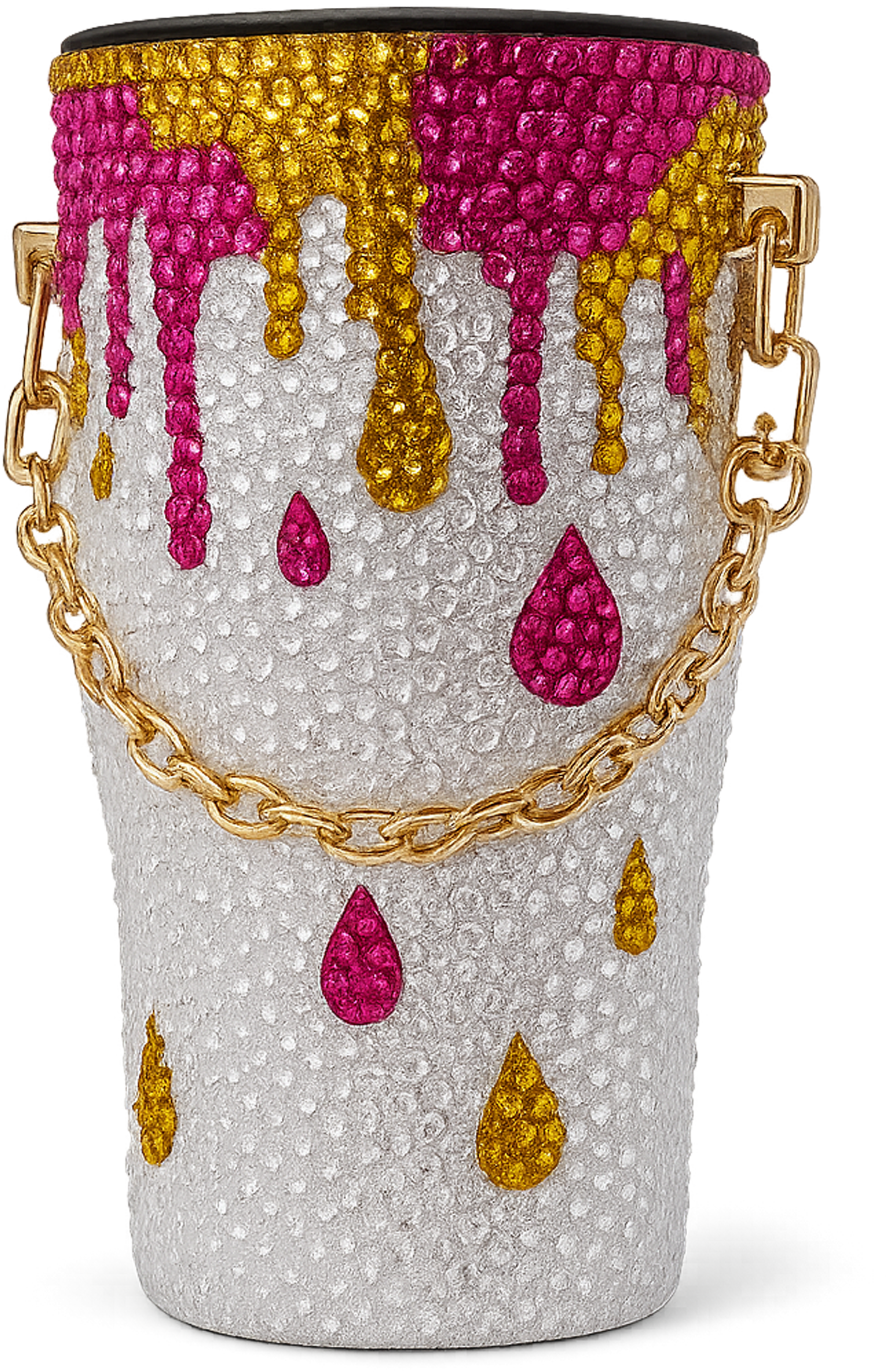 Close-up of rhinestone tumbler work from Sparkle Fire Design Studio