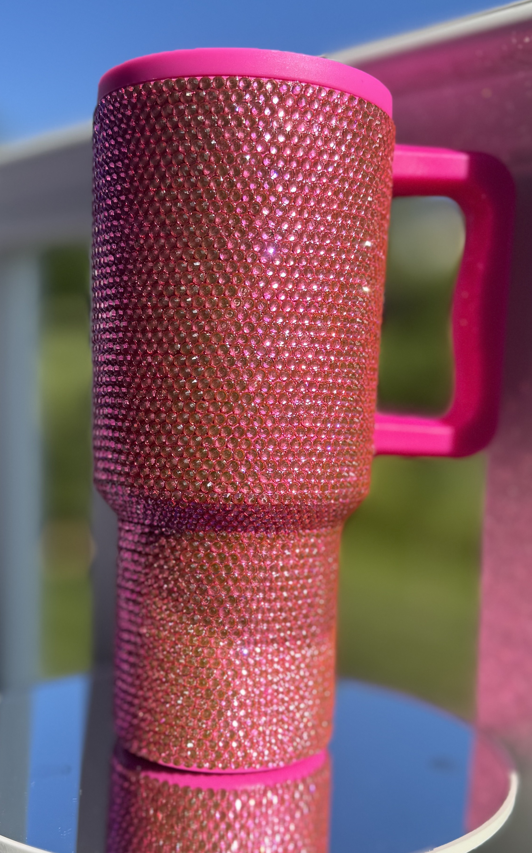 Custom handled tumbler by Sparkle Fire Design Studio